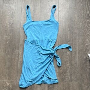 Wilfred Sky Blue Wrap Dress